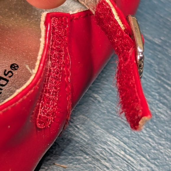 Sz 5 Toddler Red Kids Mary Jane Shoes - Picture 4 of 6